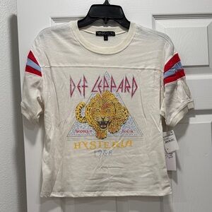 Def Leppard Graphic Tee - Cream and Red